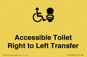 Accessible Toilet with Right to Left Transfer
